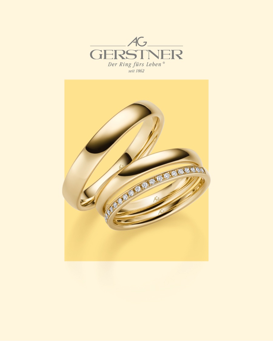 Goldene Trauringe aus der Gerstner-Kollektion