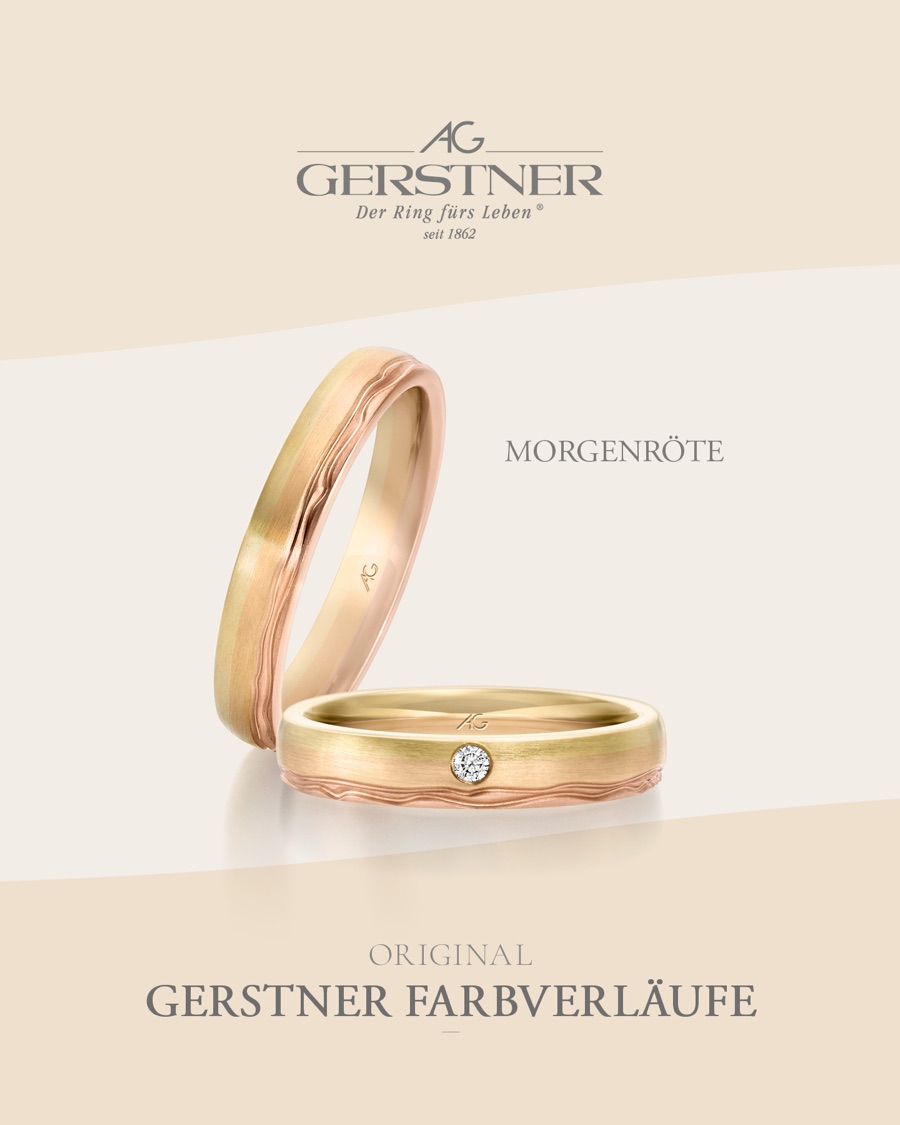 Trauringkollektion Morgenröte von Gerstner & Gettmann
