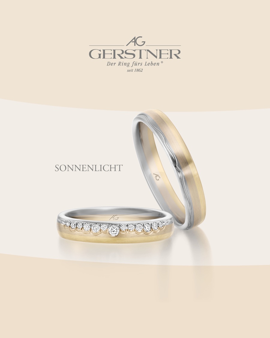 Trauringkollektion Sonnenlicht von Gerstner & Gettmann